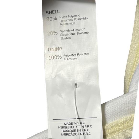 Cupshe 2PC Bikini Set Size M Light Yellow Swim Underwire High Waisted Shimmer - Picture 6 of 10